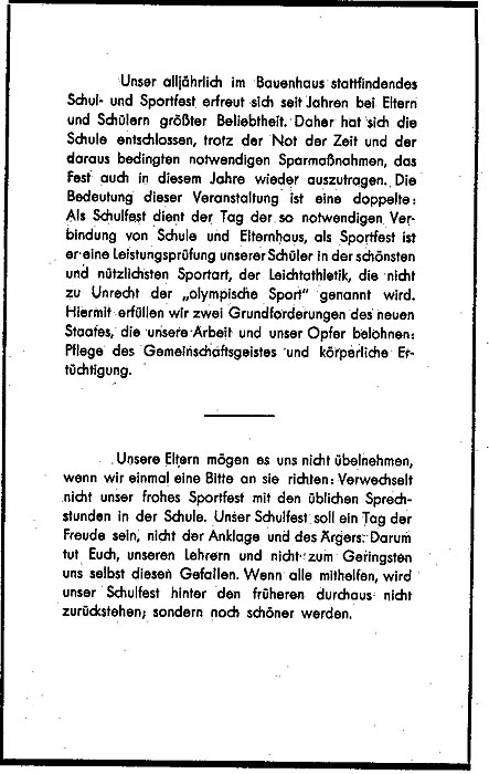 Das Schulsportfest am 19. Juli 1934 am Prinz-Georg Gymnasium