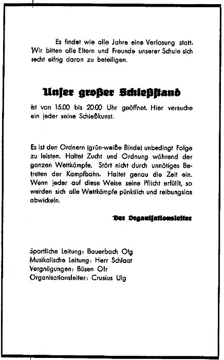 Das Schulsportfest am 19. Juli 1934 am Prinz-Georg Gymnasium