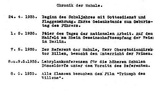 Das Jahr 1935 am Prinz-Georg Gymnasium